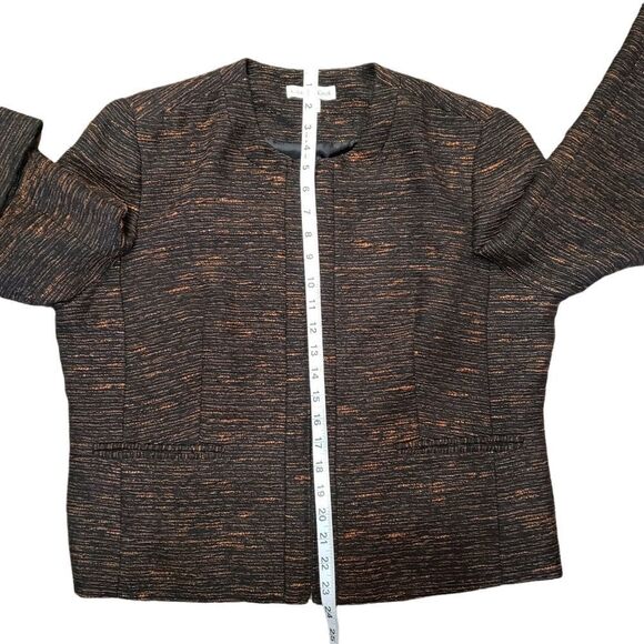 Coldwater Creek Brown Textured Zip Up Jacket Sz PL (14-16) - Picture 10 of 15